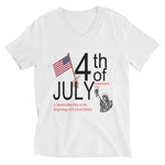 Unisex Short Sleeve V-Neck T-Shirt