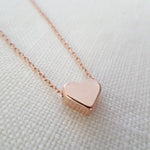Forever Love Collares Rose Gold Heart Necklace Women Couple Jewelry Choker Stainless Steel Chain Bridesmaid Gifts 2019