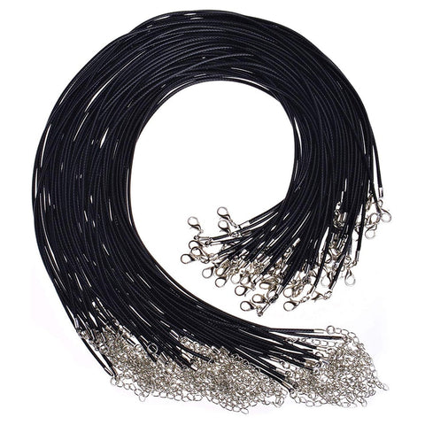 Braided Adjustable Black Leather  Handmade Necklace Pendant  Jewelry Chains