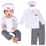Baby Chef Costume Set Infant Halloween Fancy Dress Outfit Toddler Cosplay Cook Carnival Party Clothes 3PCS