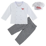 Baby Chef Costume Set Infant Halloween Fancy Dress Outfit Toddler Cosplay Cook Carnival Party Clothes 3PCS