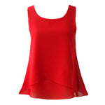 Banerdanni Women Chiffon Blouse 2020 New arrival Summer sleeveless O-Neck Casual Female Blouses Plus Size 6XL Solid color Shirts