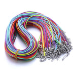 Black Braided Rope Necklaces Lobster clasp Rope Chain