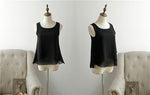 Banerdanni Women Chiffon Blouse 2020 New arrival Summer sleeveless O-Neck Casual Female Blouses Plus Size 6XL Solid color Shirts