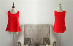 Banerdanni Women Chiffon Blouse 2020 New arrival Summer sleeveless O-Neck Casual Female Blouses Plus Size 6XL Solid color Shirts