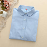 FEKEHA Women Blouses 2019 Long Sleeve Oxford Ladies Tops Office Long Sleeve Shirts Women Student Blusas Camisas Mujer