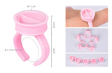 100Pcs Disposable Caps Microblading Pink Ring Tattoo Ink Cup For Tattoo Needle Supplies Accessorie Makeup Tattoo Tools