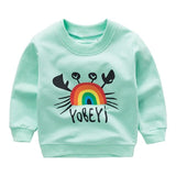 Baby Print Pullover Tee Autumn Winter Kids Sweatshirt Tops Long Sleeve T-shirt Boys Girls Child Baby Clothes