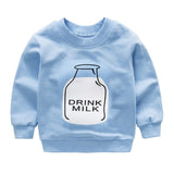 Baby Print Pullover Tee Autumn Winter Kids Sweatshirt Tops Long Sleeve T-shirt Boys Girls Child Baby Clothes