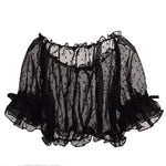 Cute Lolita Blouse Transparent Women Dot Bottoming Tops for JSK Dressing Chiffon Crop Tops Lace Shirt