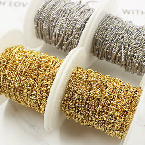 Bracelets Necklace Jewelry Stainless Steel Chain 1.5mm 2.0mm