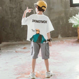10 12 Years Old Boys' Tracksuit For Baby Boy Summer Clothing Set Cartoon Print Sport Suit Kid T-Shirt + Shorts Children Clothes