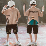 10 12 Years Old Boys' Tracksuit For Baby Boy Summer Clothing Set Cartoon Print Sport Suit Kid T-Shirt + Shorts Children Clothes