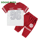 10 12 Years Old Boys' Tracksuit For Baby Boy Summer Clothing Set Cartoon Print Sport Suit Kid T-Shirt + Shorts Children Clothes