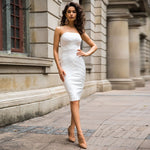 Up to 90%Off Big Sale!!!10th Anniversay Shopping Festival!2020 Summer High Quality Women Sexy White Bodycon Bandage Dress