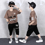 Boys Summer Clothing Sports Sets Cartoon T shirt+Short pants 2pcs