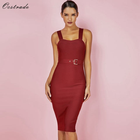 Up to 90%Off Big Sale!!!10th Anniversay Shopping Festival!2020 Summer High Quality Women Sexy Wine Bodycon Bandage Dress