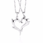 BFF Best Friends Forever Necklaces For Women Cute Rainbow Rhinestone Couple Pendants Love Heart Handmade Jewelry Birthday Gifts