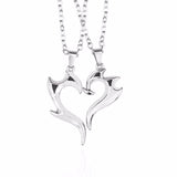 BFF Best Friends Forever Necklaces For Women Cute Rainbow Rhinestone Couple Pendants Love Heart Handmade Jewelry Birthday Gifts