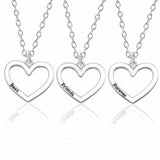 BFF Best Friends Forever Necklaces For Women Cute Rainbow Rhinestone Couple Pendants Love Heart Handmade Jewelry Birthday Gifts