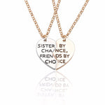 BFF Best Friends Forever Necklaces For Women Cute Rainbow Rhinestone Couple Pendants Love Heart Handmade Jewelry Birthday Gifts