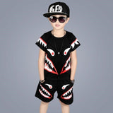 2019 Boys Summer Clothing Set Fashion Casual Sports Short Sleeve Cotton Children Clothes Sets Color  4 6 8 10 12 YEARS