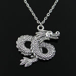 Dragon Pendant Round Cross Chain  Necklace for Men Women