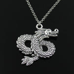 Dragon Pendant Round Cross Chain  Necklace for Men Women