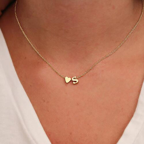 Pendant Jewelry Initial cute lovely Letter Name Chain Necklace For Women