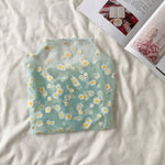 Summer Autumn Women Casual Mesh Pattern Daisy Flower Printed Blouse Tops Girls Mesh Shirts See Through Shirt For Female