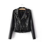 Fitaylor 2020 Spring Autumn Women Faux Soft Leather Jacket Long Sleeve Pink Biker Coat Zipper Design Motorcycle PU Red Jacket
