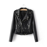 Fitaylor 2020 Spring Autumn Women Faux Soft Leather Jacket Long Sleeve Pink Biker Coat Zipper Design Motorcycle PU Red Jacket