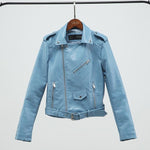 Fitaylor 2020 Spring Autumn Women Faux Soft Leather Jacket Long Sleeve Pink Biker Coat Zipper Design Motorcycle PU Red Jacket