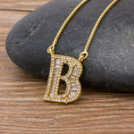 Necklace Gold 26 Letters Charm Pendants  Chain Jewelry For Women Girls