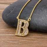 Necklace Gold 26 Letters Charm Pendants  Chain Jewelry For Women Girls