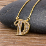 Necklace Gold 26 Letters Charm Pendants  Chain Jewelry For Women Girls