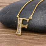 Necklace Gold 26 Letters Charm Pendants  Chain Jewelry For Women Girls