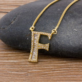 Necklace Gold 26 Letters Charm Pendants  Chain Jewelry For Women Girls