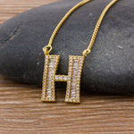 Necklace Gold 26 Letters Charm Pendants  Chain Jewelry For Women Girls