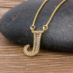 Necklace Gold 26 Letters Charm Pendants  Chain Jewelry For Women Girls