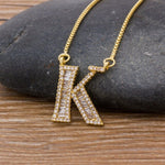 Necklace Gold 26 Letters Charm Pendants  Chain Jewelry For Women Girls
