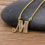 Necklace Gold 26 Letters Charm Pendants  Chain Jewelry For Women Girls