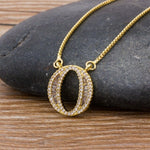 Necklace Gold 26 Letters Charm Pendants  Chain Jewelry For Women Girls