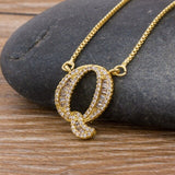 Necklace Gold 26 Letters Charm Pendants  Chain Jewelry For Women Girls