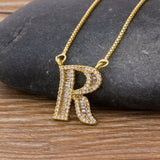 Necklace Gold 26 Letters Charm Pendants  Chain Jewelry For Women Girls