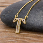 Necklace Gold 26 Letters Charm Pendants  Chain Jewelry For Women Girls
