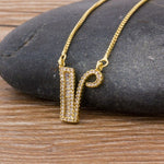 Necklace Gold 26 Letters Charm Pendants  Chain Jewelry For Women Girls