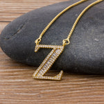 Necklace Gold 26 Letters Charm Pendants  Chain Jewelry For Women Girls