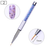 NICOLE DIARY UV Gel Brush Liner Painting Pen Acrylic Drawing Brush for Nails Gradient Rhinestone Handle  Nail Art Tool