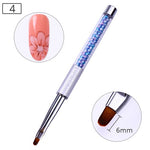 NICOLE DIARY UV Gel Brush Liner Painting Pen Acrylic Drawing Brush for Nails Gradient Rhinestone Handle  Nail Art Tool